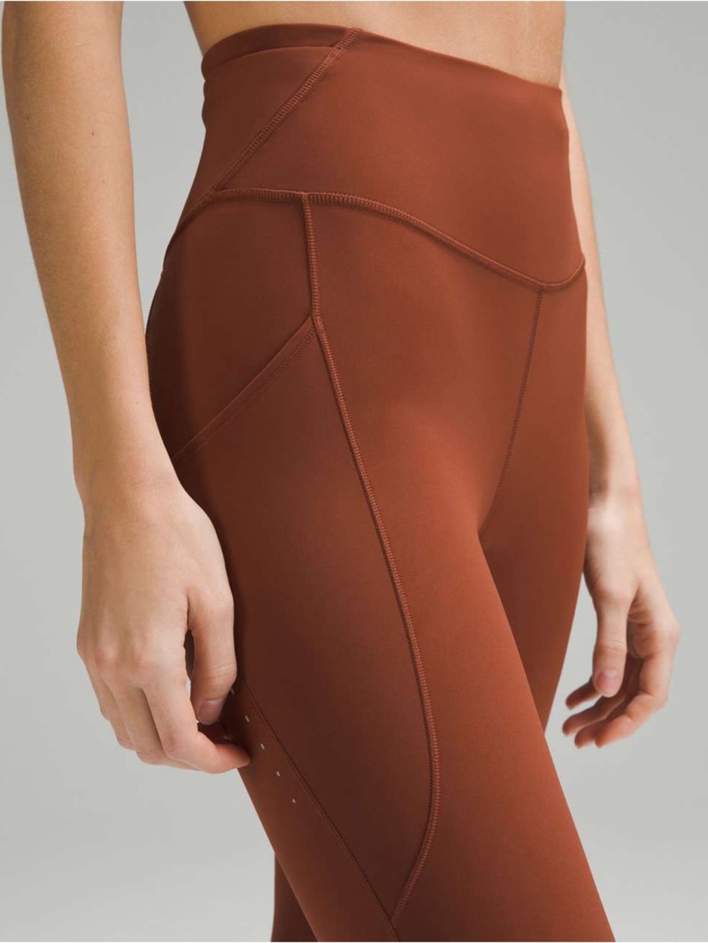 Lululemon Fast and Free High-Rise Rust Tight 25”  5 Pockets. Sz 2  NWOT